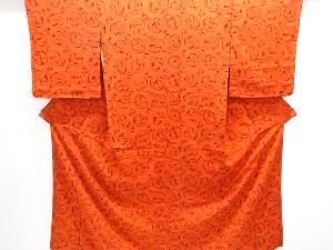 大正ロマン　丸に草花模様織り出し着物